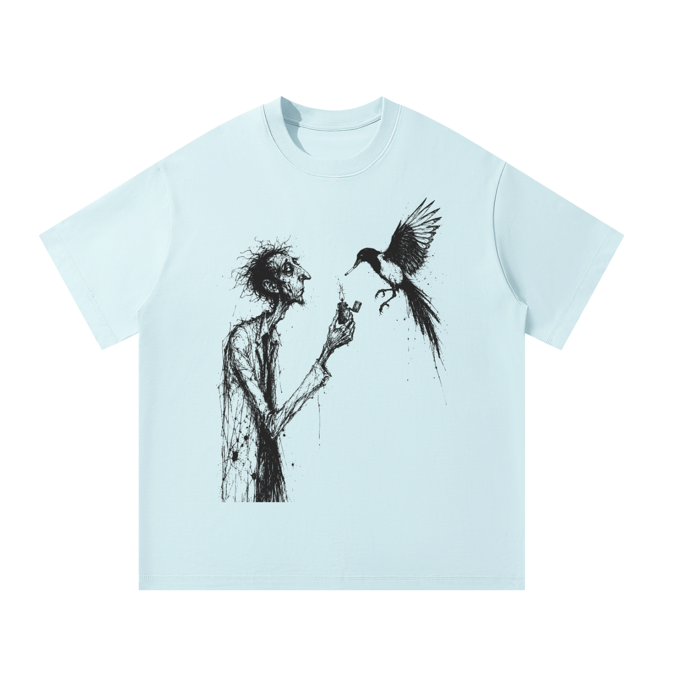 Smoking Magpie - Oversized T-Shirt