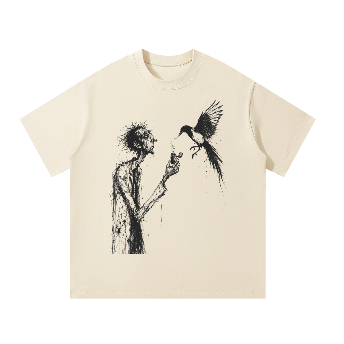 Smoking Magpie - Oversized T-Shirt