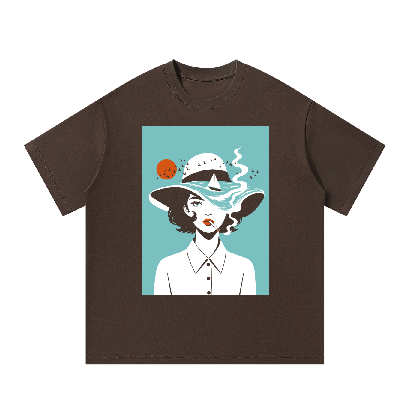 Dark Wave Hat - Oversized T-Shirt