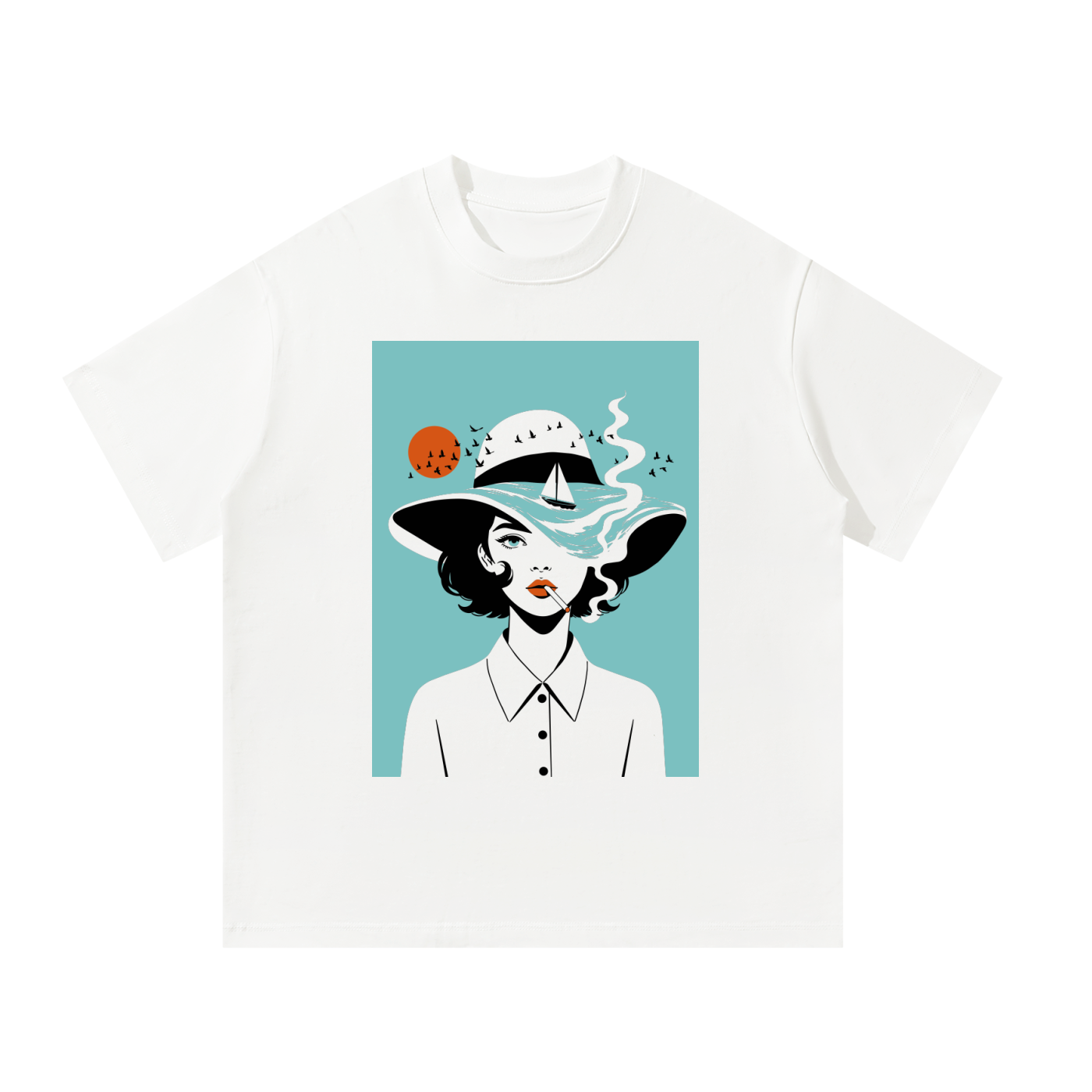 Wave Hat - Oversized T-Shirt