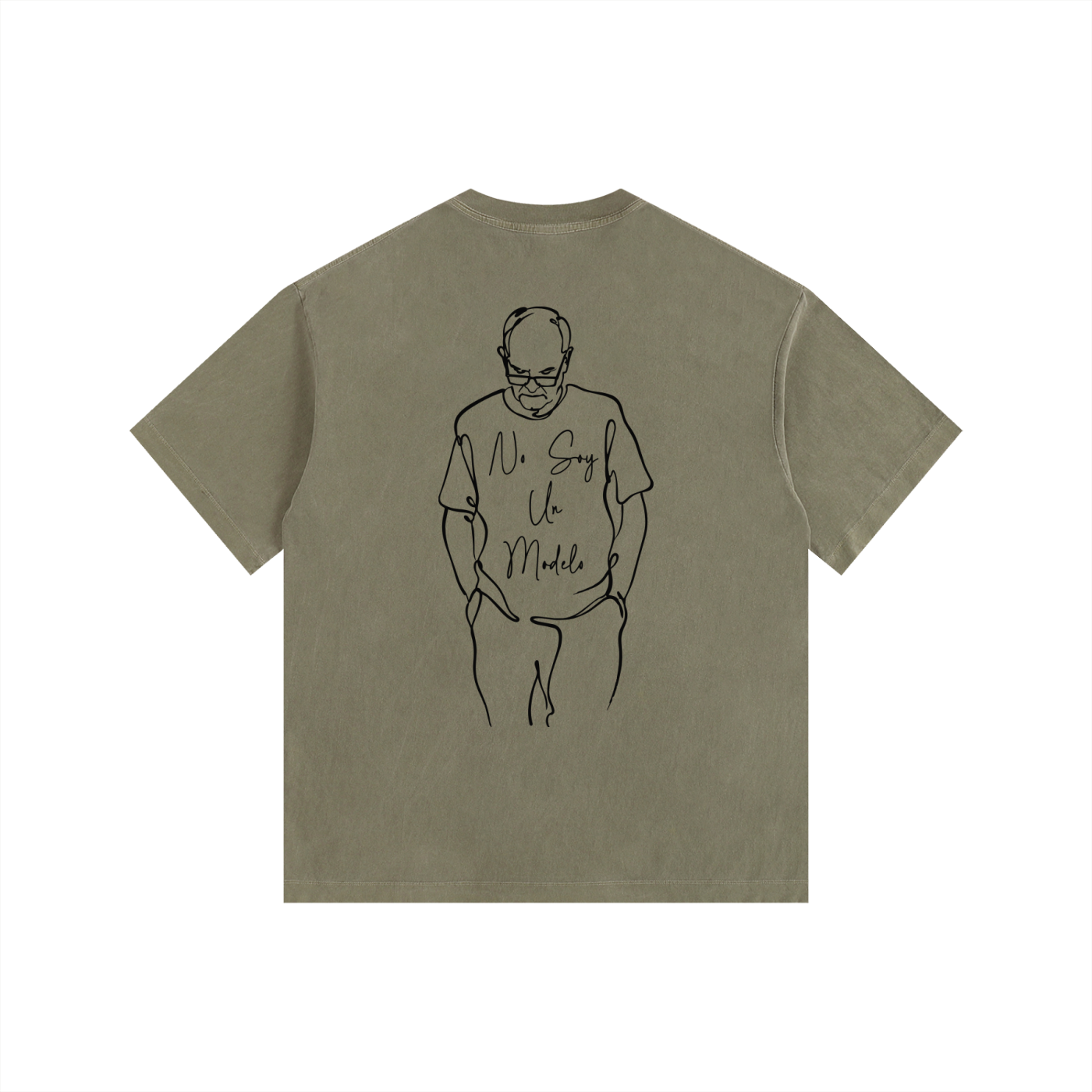 No Soy Un Modelo - Vintage Washed Oversized Cotton T-Shirt