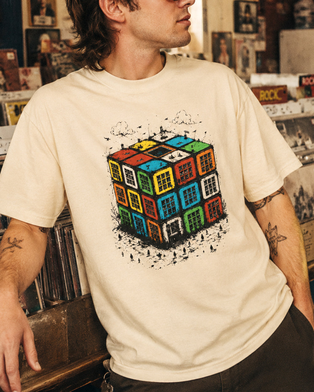 Rubik's Block - Oversized T-Shirt