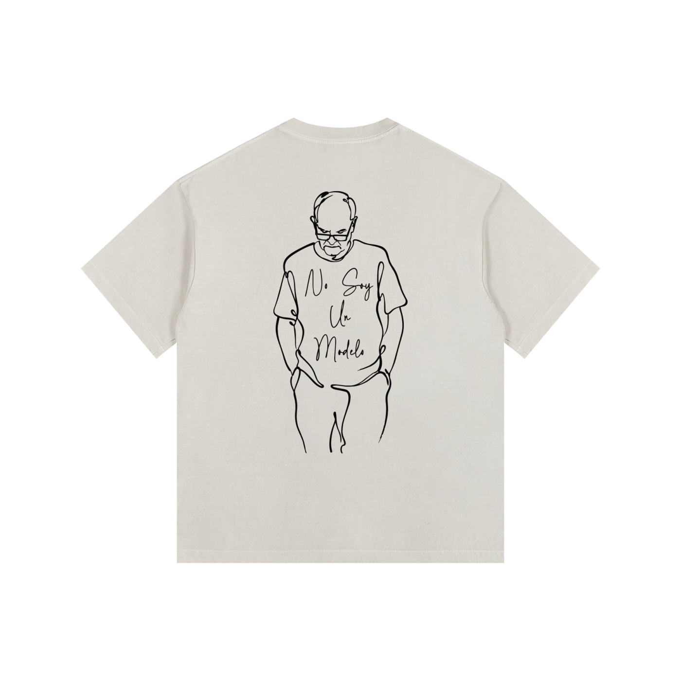 No Soy Un Modelo - Vintage Washed Oversized Cotton T-Shirt