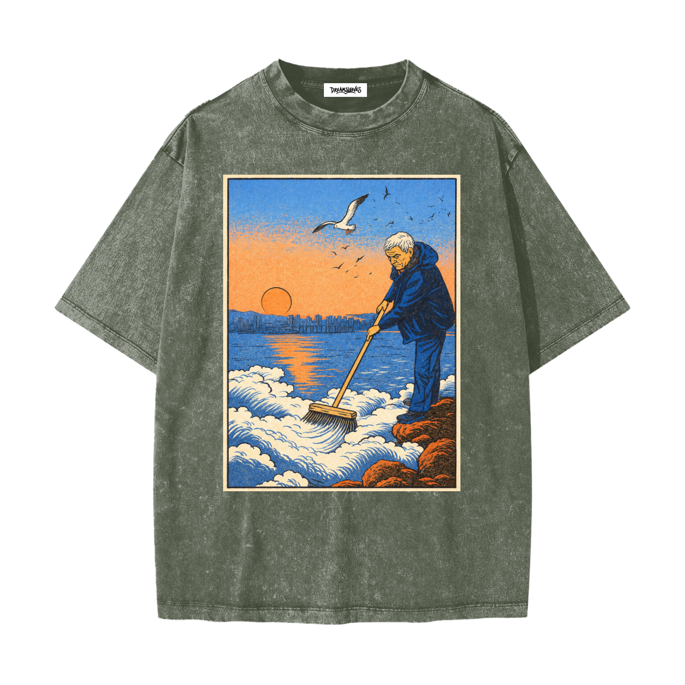 Sea Sweeper - Heavyweight Snow Washed T-Shirt