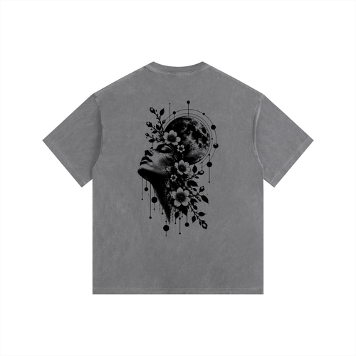 Auntie Algorithm 03 - Vintage Washed Oversized Cotton T-Shirt