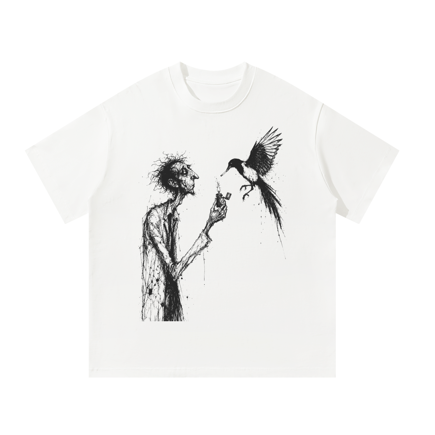 Smoking Magpie - Oversized T-Shirt