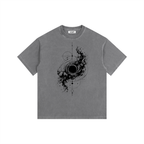 Black Hole - Vintage Washed Oversized Cotton T-Shirt