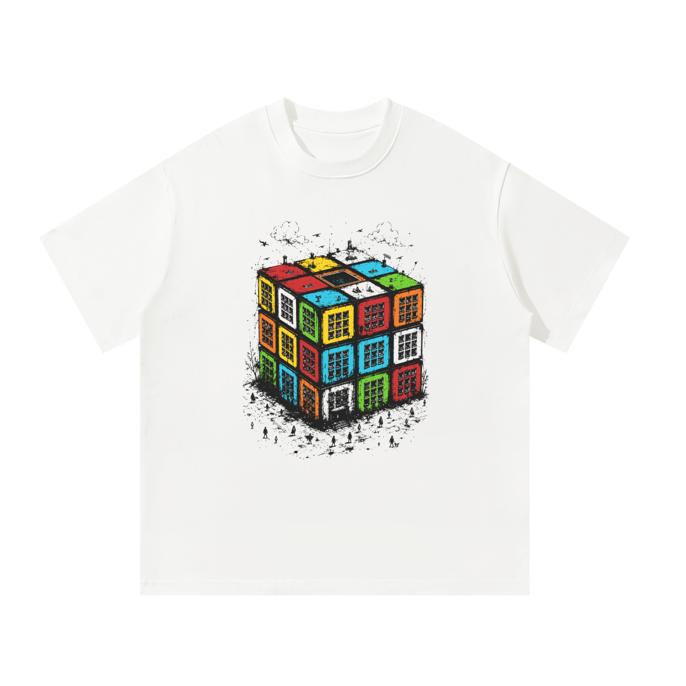 Rubik's Block - Oversized T-Shirt