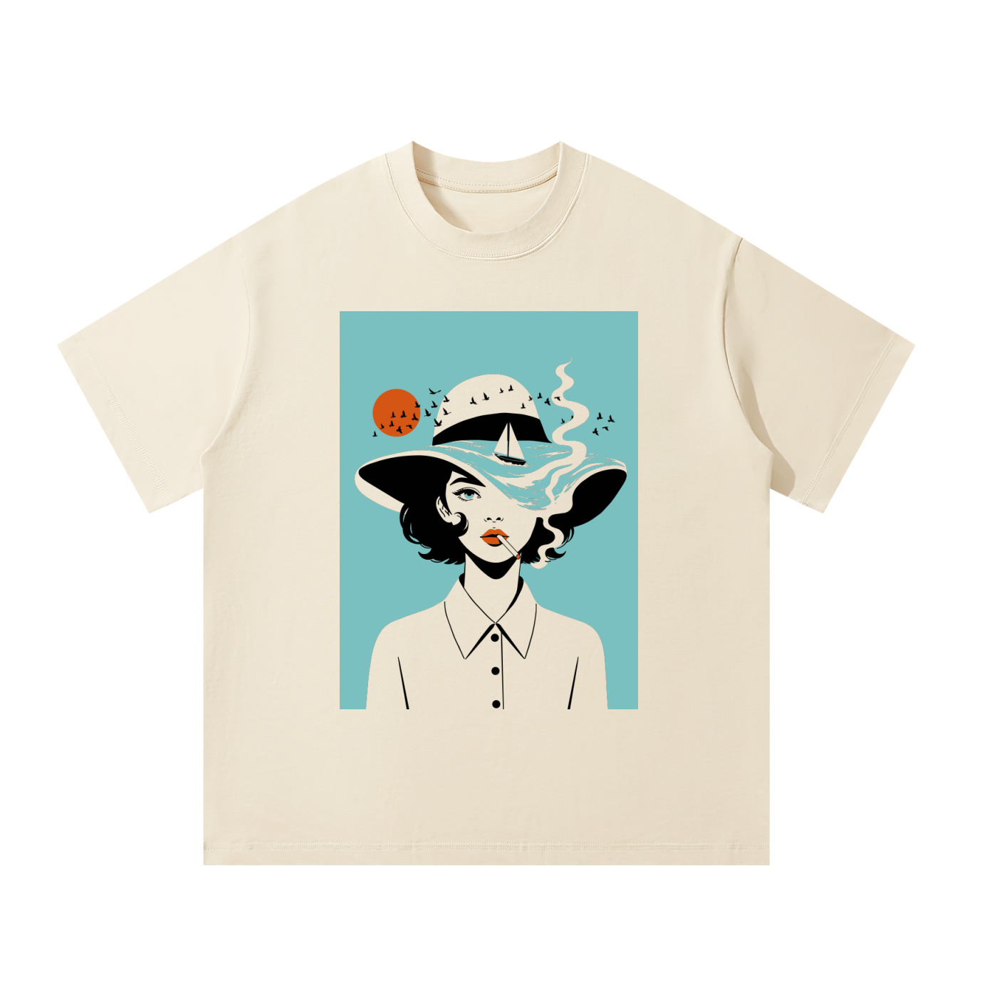 Wave Hat - Oversized T-Shirt